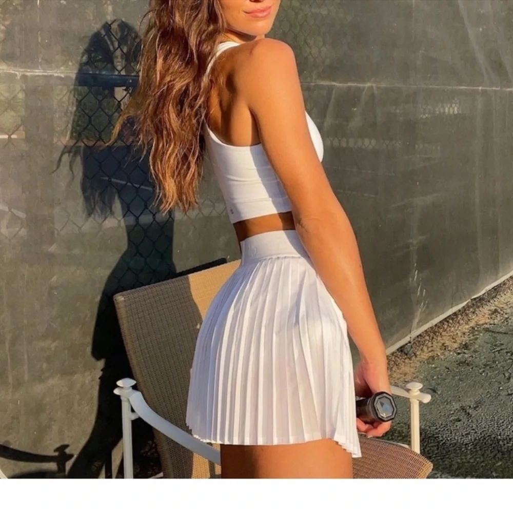 NWOT ALO Aces Tennis Skirt in White Size Small
